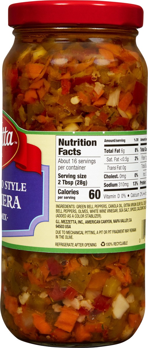 slide 3 of 7, Mezzetta Mild Chicago Style Giardiniera Sandwich Mix, 16 fl oz, 16 fl oz