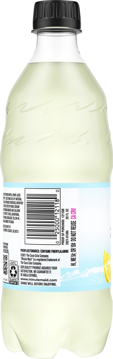 slide 6 of 7, Minute Maid Zero Sugar Lemonade Bottle, 20 fl oz, 20 fl oz
