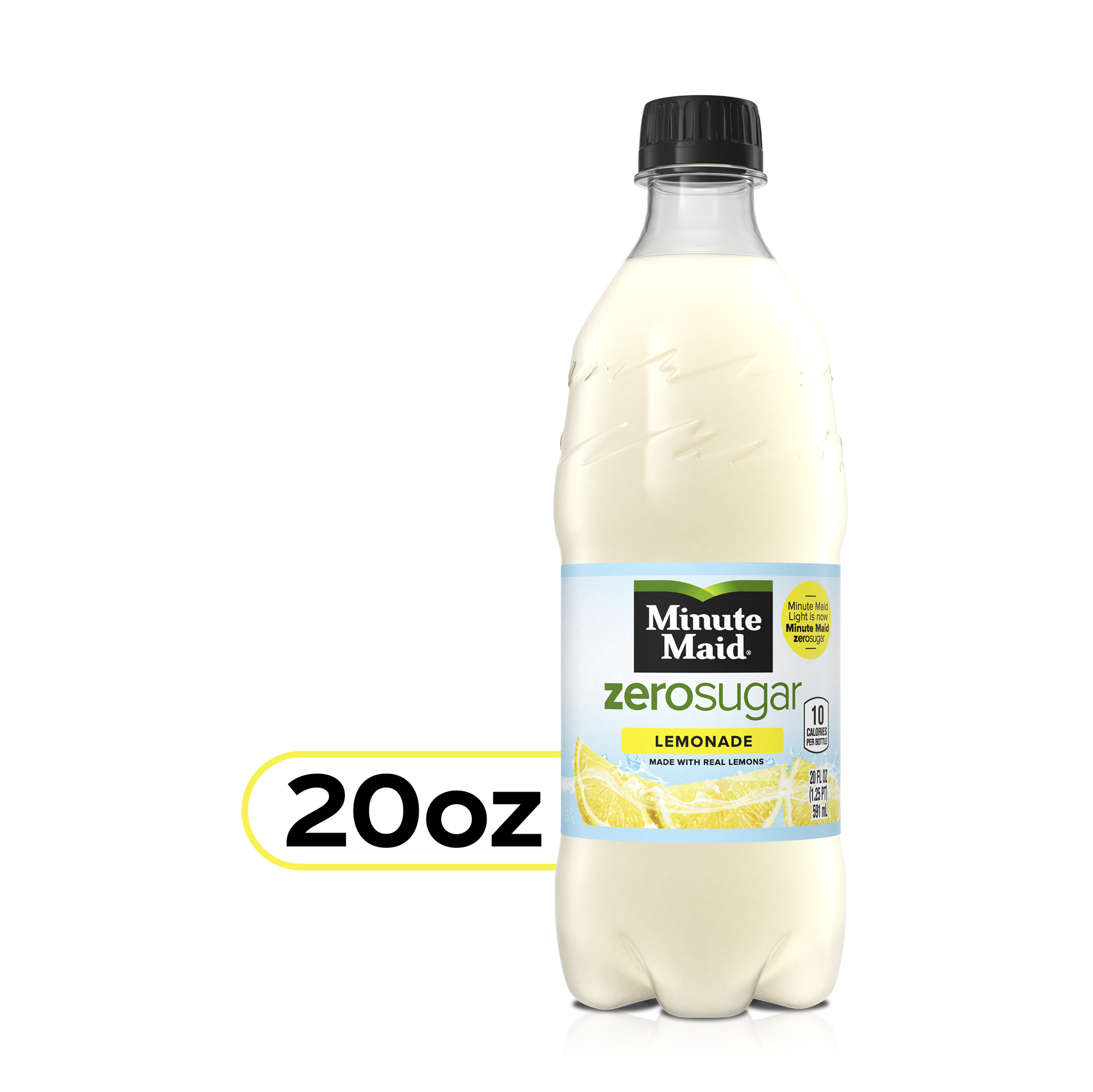 slide 1 of 7, Minute Maid Zero Sugar Lemonade Bottle, 20 fl oz, 20 fl oz