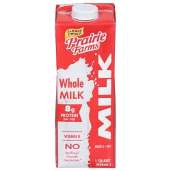 Prairie Farms Vitamin D Whole Milk 1 qt