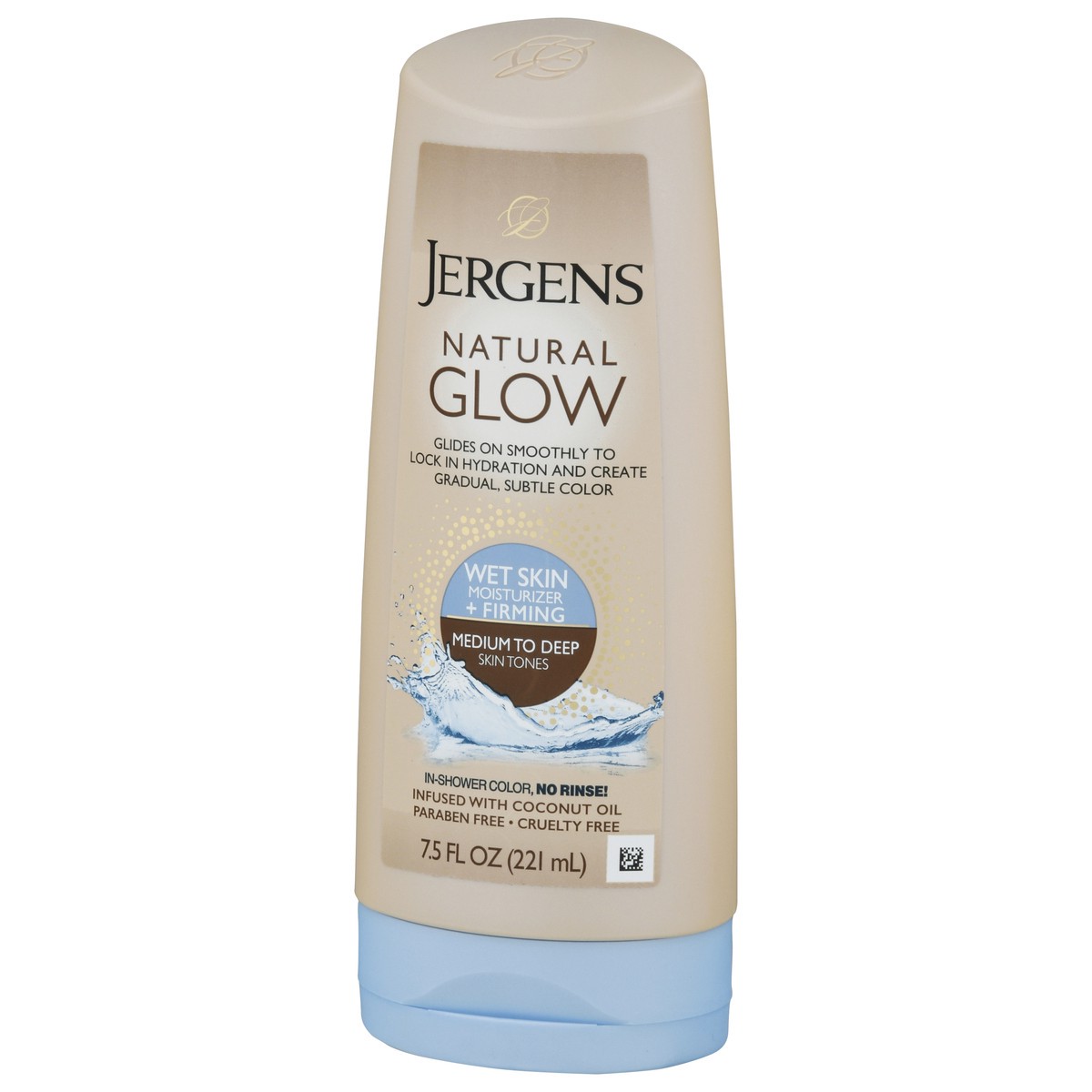 slide 4 of 9, Jergens Natural Glow Medium to Deep Wet Skin Moisturizer + Firming 7.5 fl oz, 7.50 fl oz