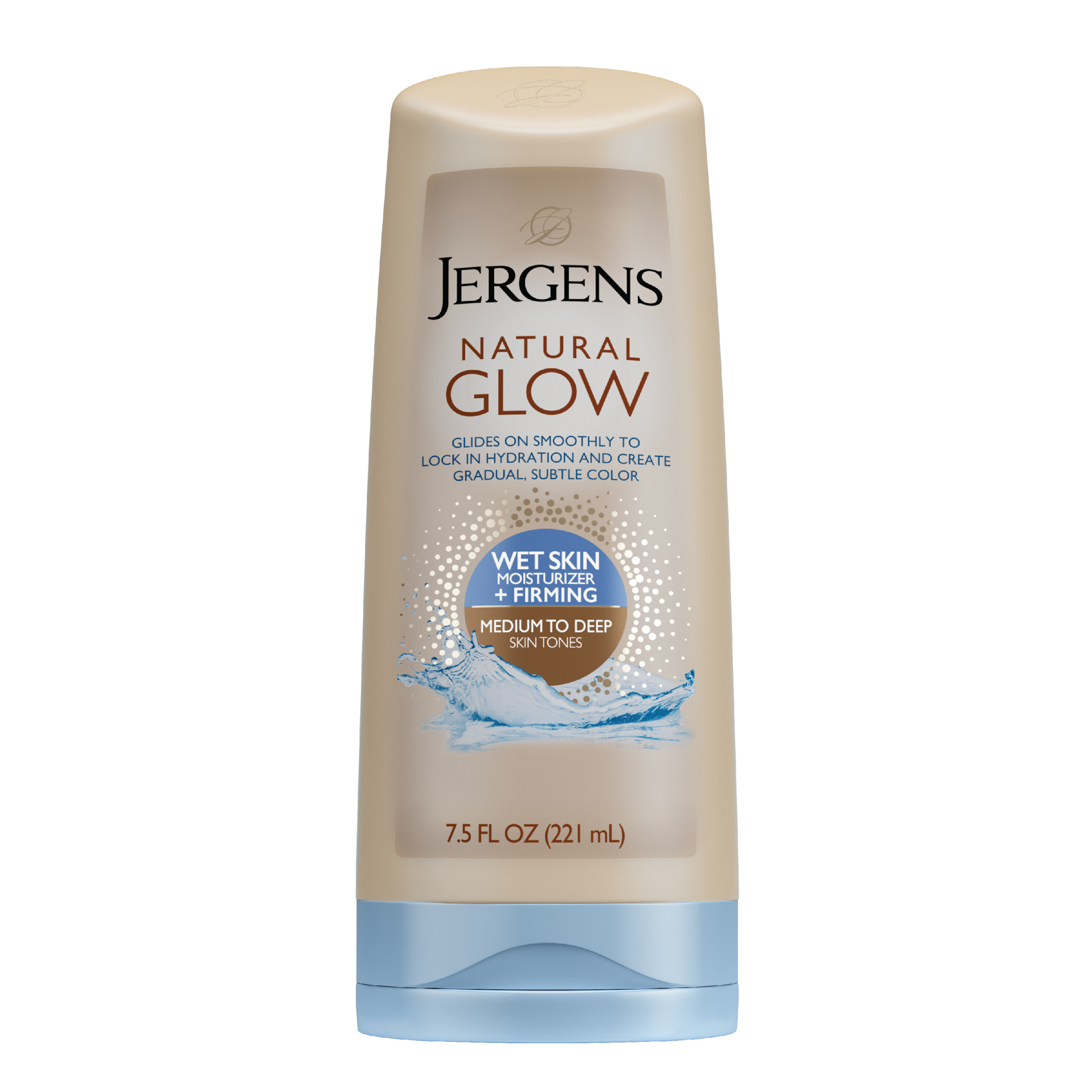 slide 1 of 9, Jergens Natural Glow +FIRMING In-shower Sunless Tanning Lotion, Self Tanner for Medium to Deep Skin Tone, Anti Cellulite Firming Body Lotion, for Gradual and Natural-Looking Fake Tan, 7.5 Ounce, 7.50 fl oz