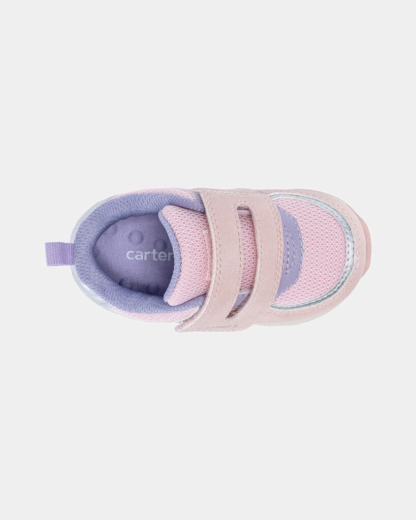 slide 5 of 6, Carter's Baby Girl Every Step® First Walker Casual Shoes - Pink/Purple Pink 5, 1 ct