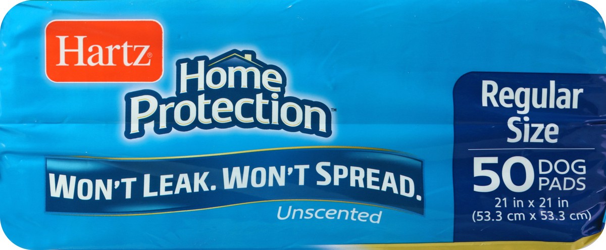 slide 4 of 9, Hartz Home Protection Regular Size Unscented Dog Pads 50 ea, 50 ct