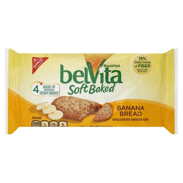 slide 1 of 1, Nabisco BelVita Soft Baked Banana Bread Breakfast Biscuit, 1.76 oz