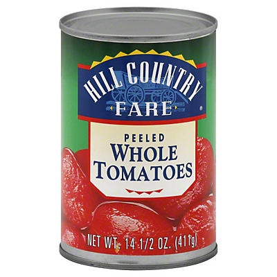 slide 1 of 1, Hill Country Fare Peeled Whole Tomatoes, 14.5 oz