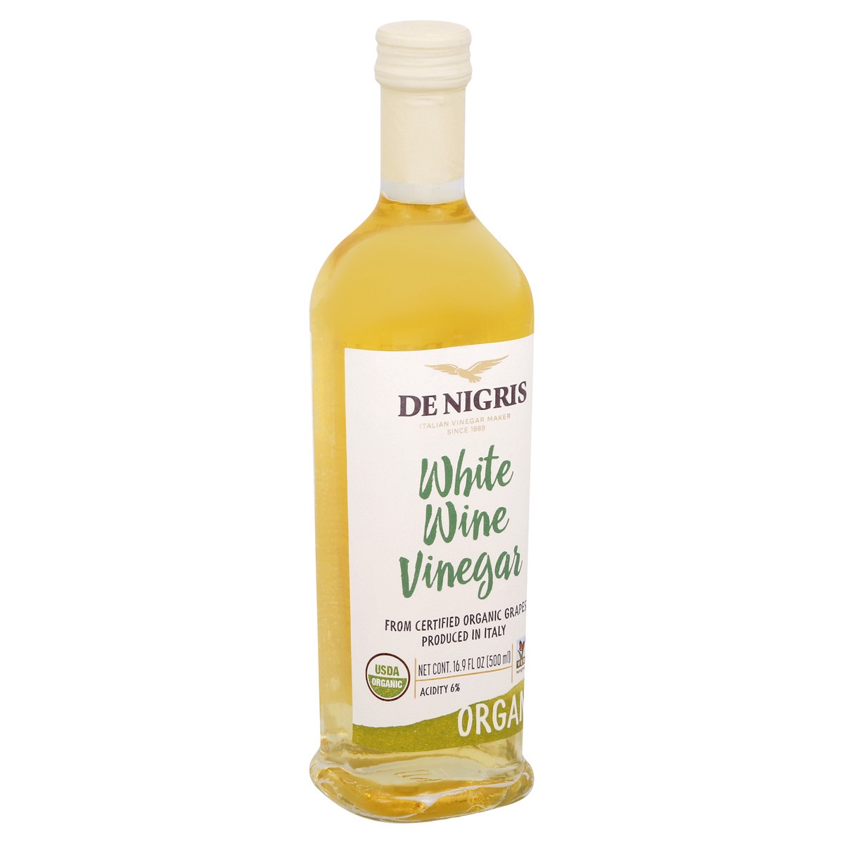 slide 7 of 10, De Nigris Organic White Wine Vinegar, 16.9 oz