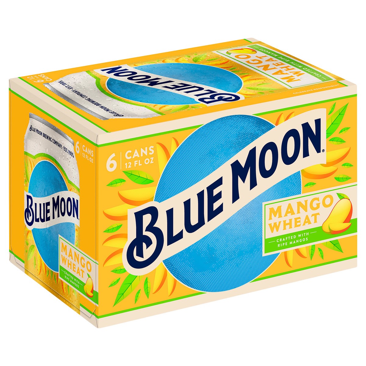 slide 8 of 9, Blue Moon Mango Wheat Ale, 6 ct; 12 oz