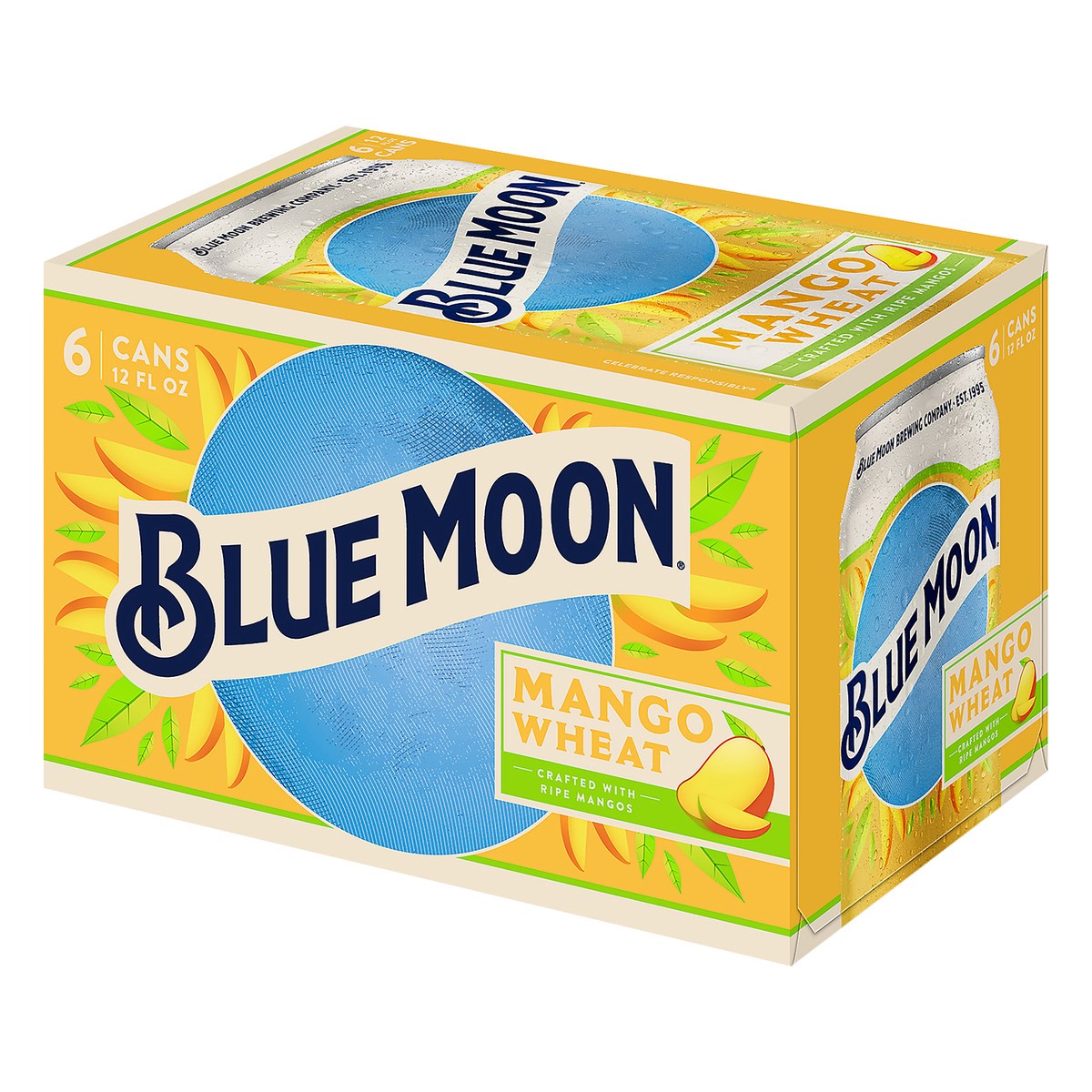 slide 7 of 9, Blue Moon Mango Wheat Ale, 6 ct; 12 oz