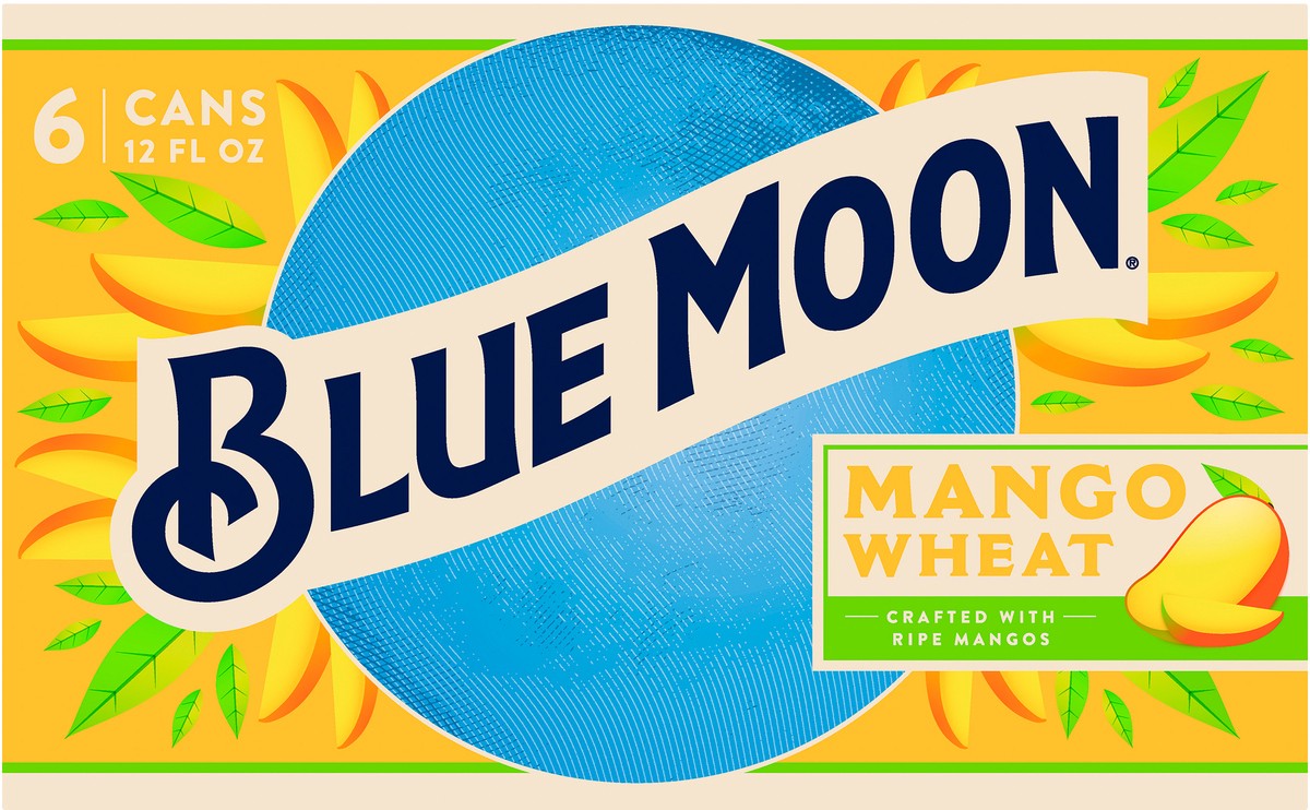 slide 2 of 9, Blue Moon Mango Wheat Ale, 6 ct; 12 oz