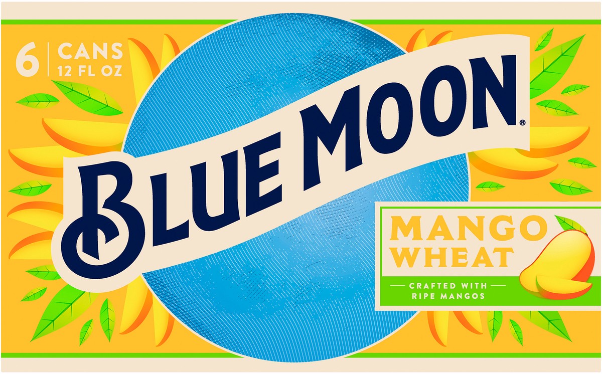slide 5 of 9, Blue Moon Mango Wheat Ale, 6 ct; 12 oz
