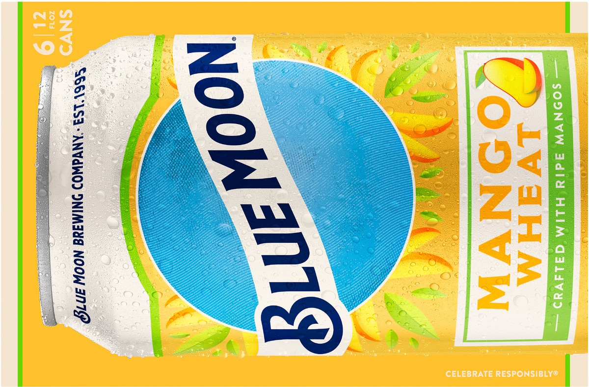 slide 4 of 9, Blue Moon Mango Wheat Ale, 6 ct; 12 oz
