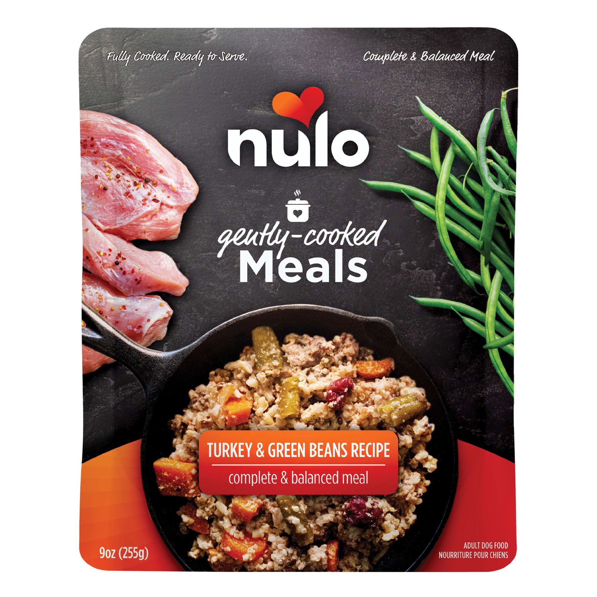 slide 1 of 1, Nulo Gently-Cooked Meal Turkey & Green Beans Recipe Wet Dog Food, 9 oz., 
