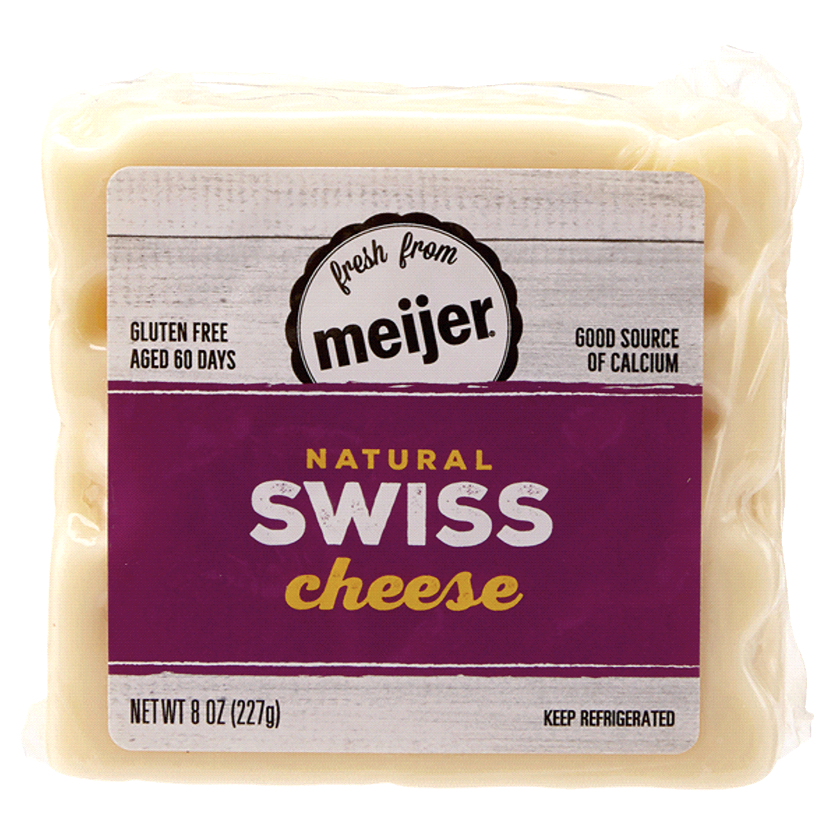 slide 1 of 5, Fresh from Meijer Natural Swiss Cheese, 8 oz