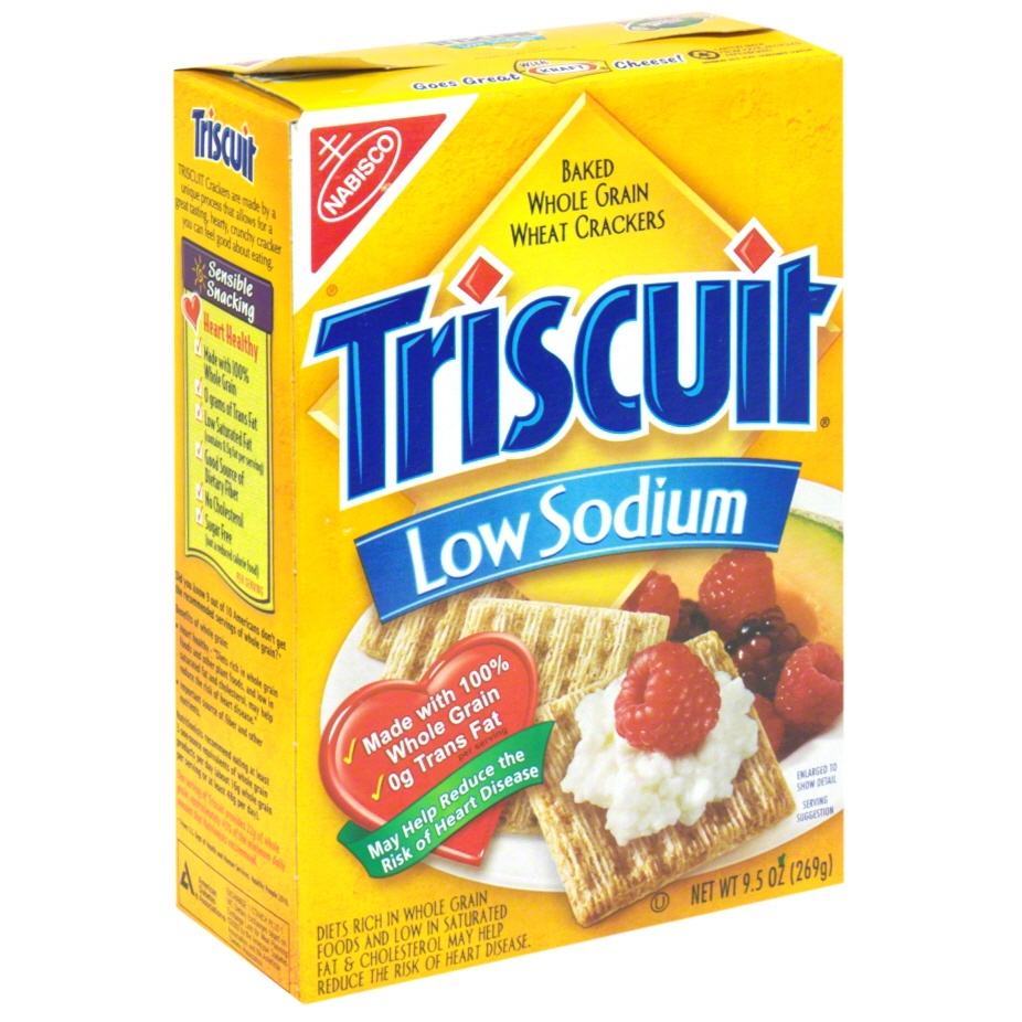 slide 1 of 1, Triscuit Crackers Low Sodium, 9.5 oz