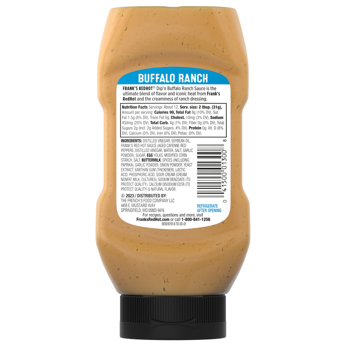 slide 5 of 9, Frank's RedHot Buffalo Ranch Dip'n Sauce, 12 fl oz, 12 fl oz