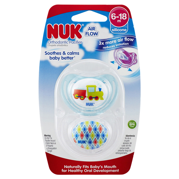 slide 1 of 1, Nuk Pacifier, 2 ct