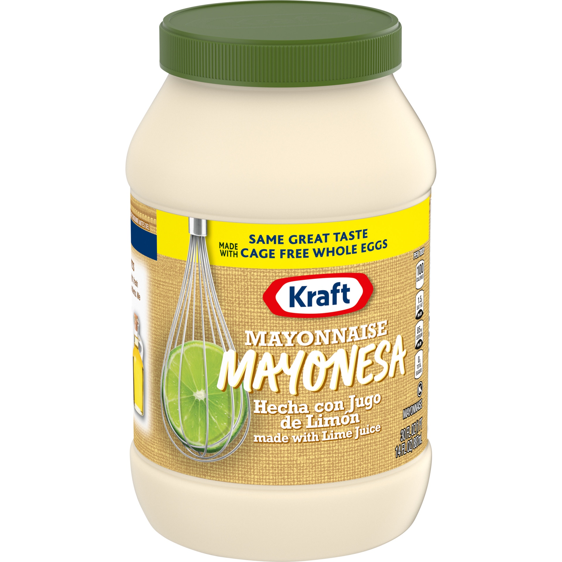 slide 3 of 7, Kraft Mayonnaise with Lime Juice Jar, 30 fl oz