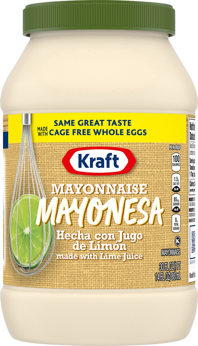 slide 11 of 13, Kraft Mayonnaise with Lime Juice, 30 fl oz Jar, 30 fl oz