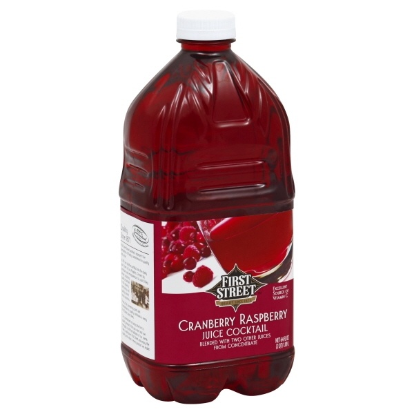 slide 1 of 1, First Street Cran Raspberry Juice Cocktail - 64 oz, 64 oz