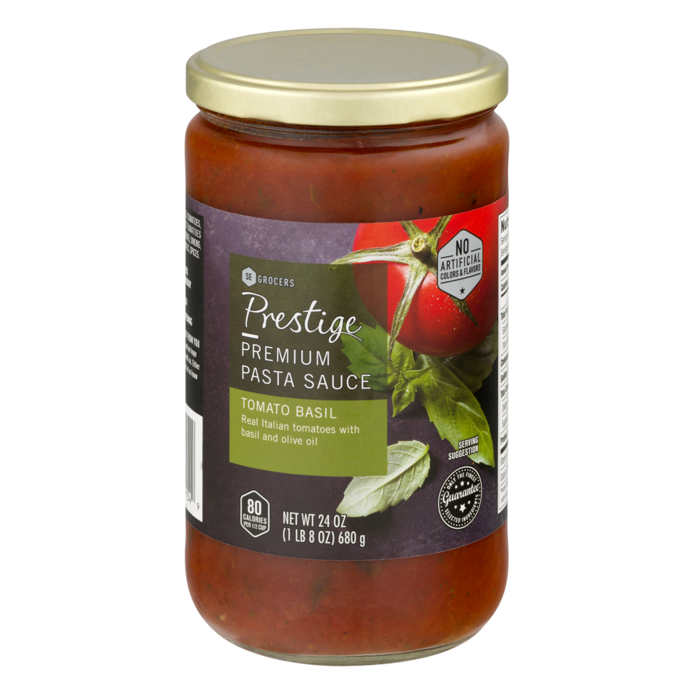 slide 1 of 1, Prestige Premium Pasta Sauce Tomato Basil, 24 oz