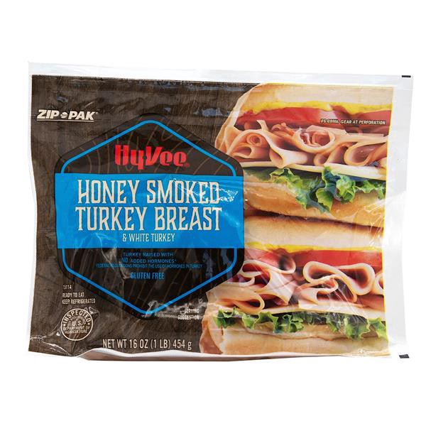 slide 1 of 1, Hy-Vee Honey Smoked Turkey Breast, 16 oz