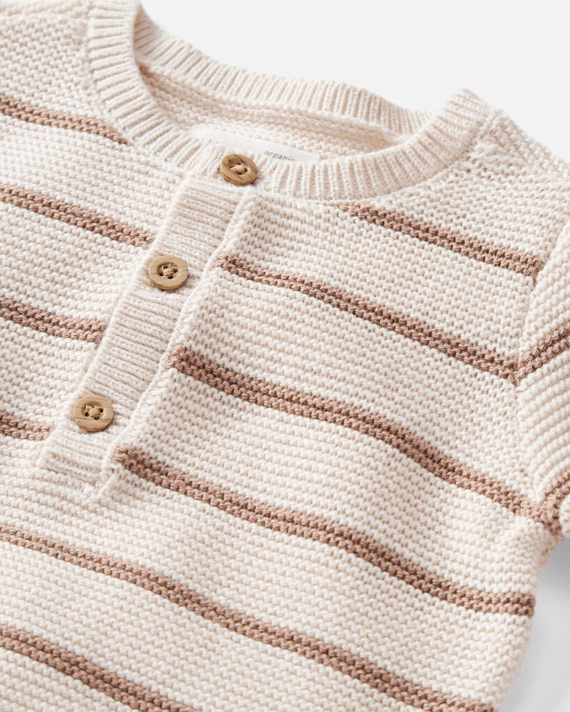 slide 3 of 3, Littleplanet Baby 2-Piece Organic Cotton Sweater Knit Set Tan 3M, 1 ct