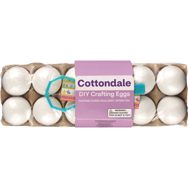 slide 1 of 1, COTTONDALE Diy Crafting Eggs 12Pck, 1 ct