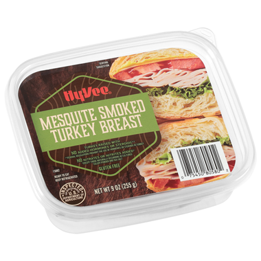 slide 1 of 1, Hy-Vee Mesquite Smoked Turkey Breast, 9 oz