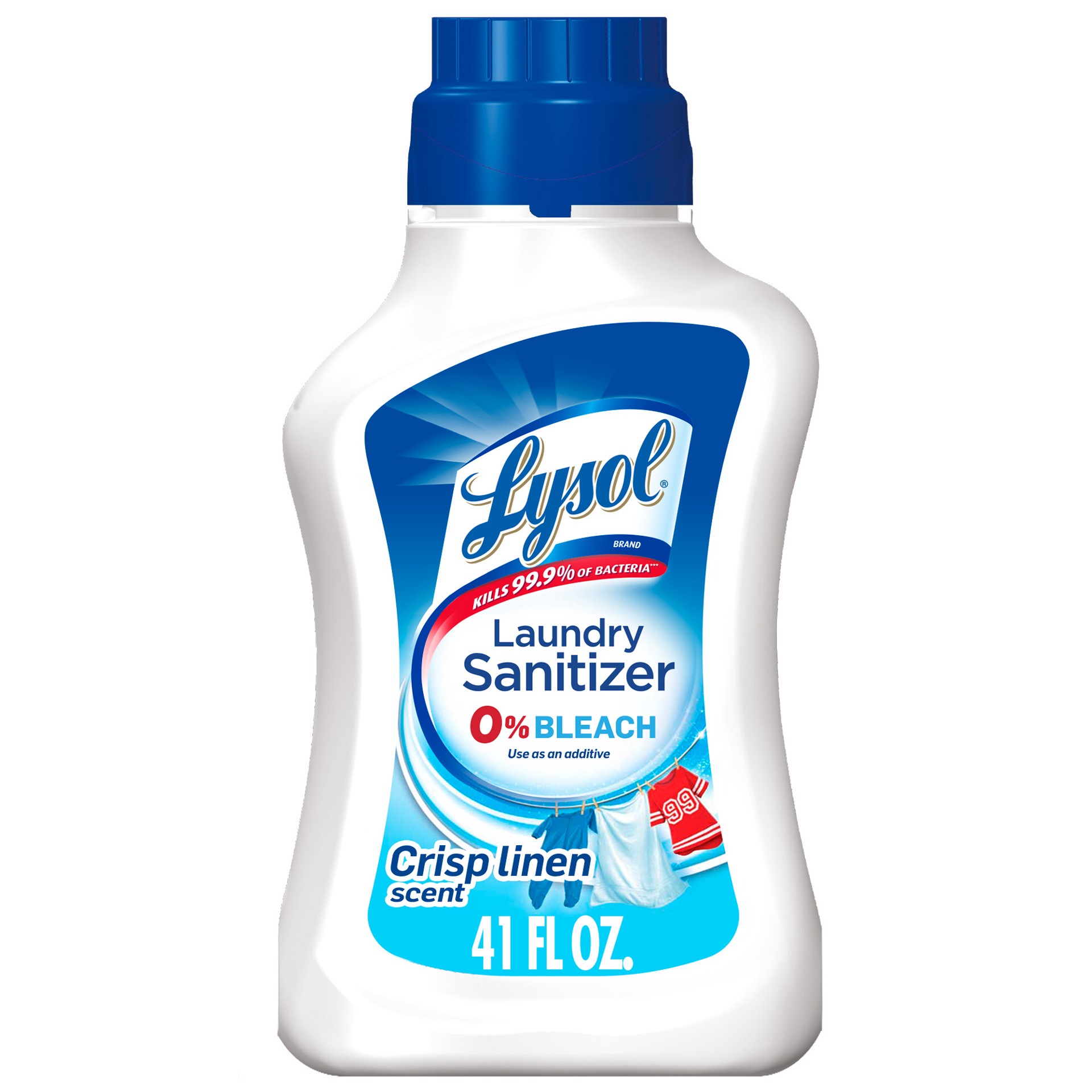 slide 1 of 6, Lysol Laundry Sanitizer Additive, Sanitizing Liquid for Clothes and Linens, Eliminates Odor Causing Bacteria, Crisp Linen, 41oz, 