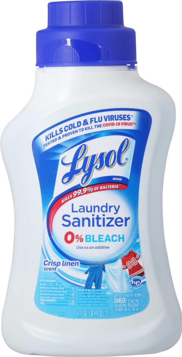 slide 4 of 11, Lysol Crisp Linen Scent Laundry Sanitizer 41 fl oz, 41 fl oz