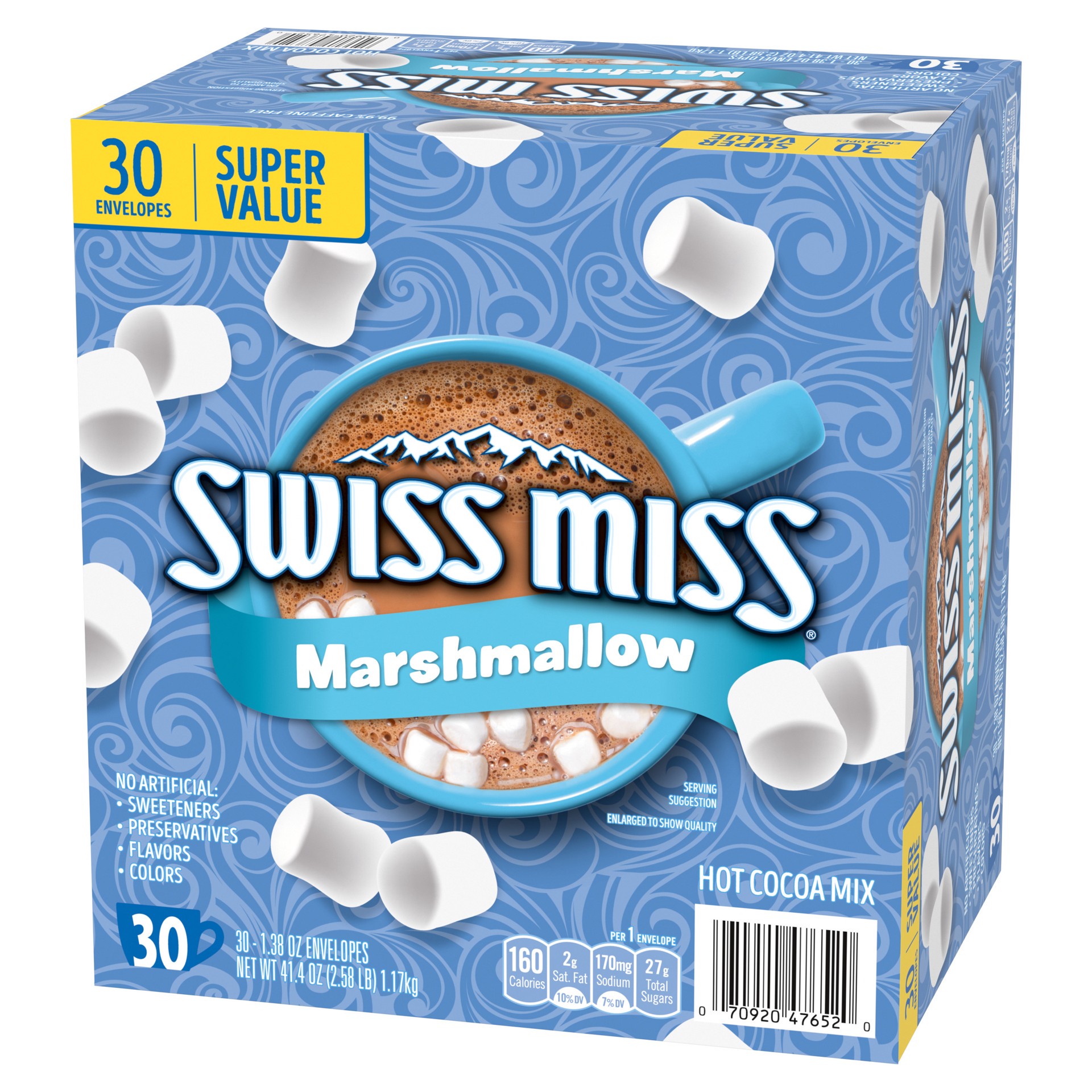 slide 4 of 5, Swiss Miss Chocolate Hot Cocoa Mix With Marshmallows, 30 Count Hot Cocoa Packets, 30 ct