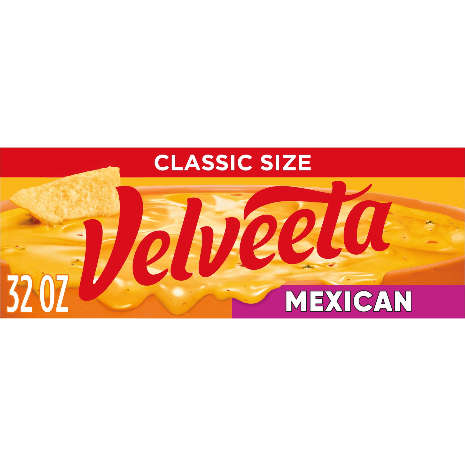 slide 1 of 9, Velveeta Mexican Pasteurized Recipe Cheese Product with Jalapeno Peppers, 32 oz Block, 32 oz