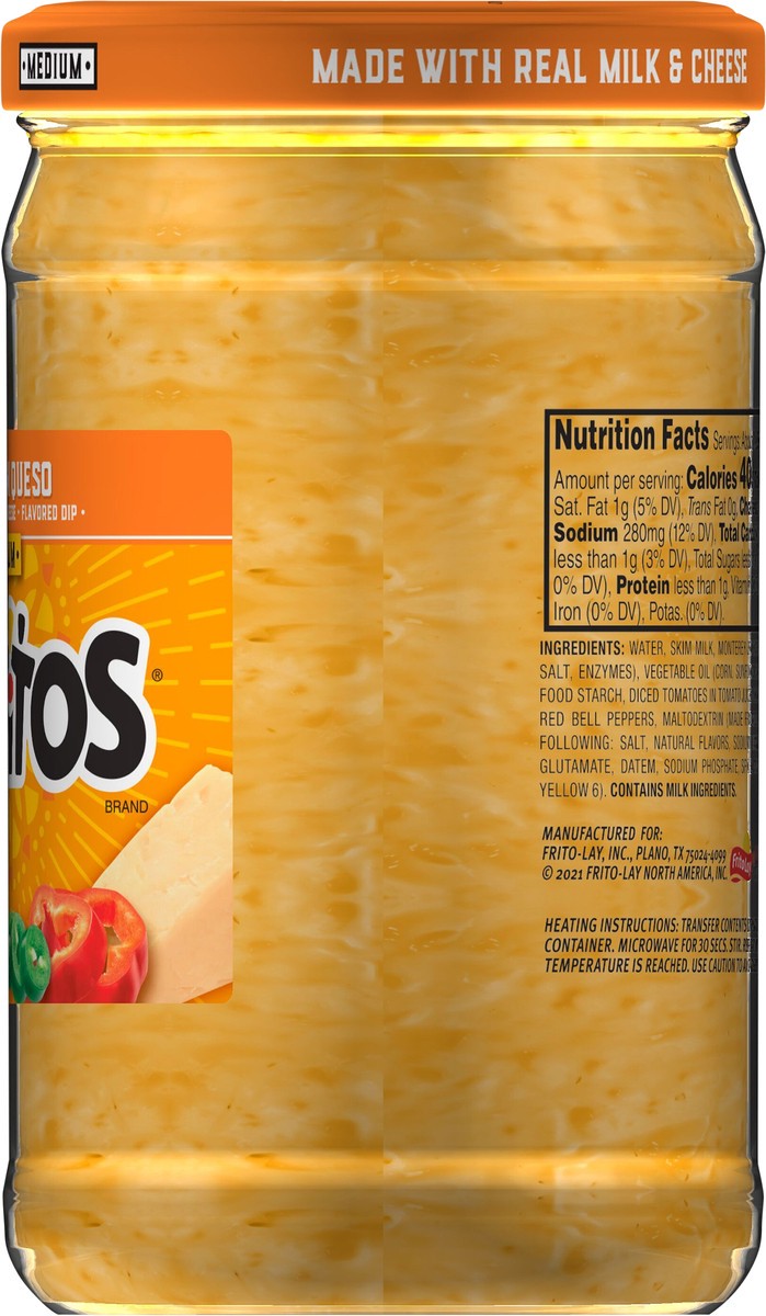 slide 9 of 14, Tostitos Medium Salsa Con Queso 23 oz. Jar, 23.0 oz