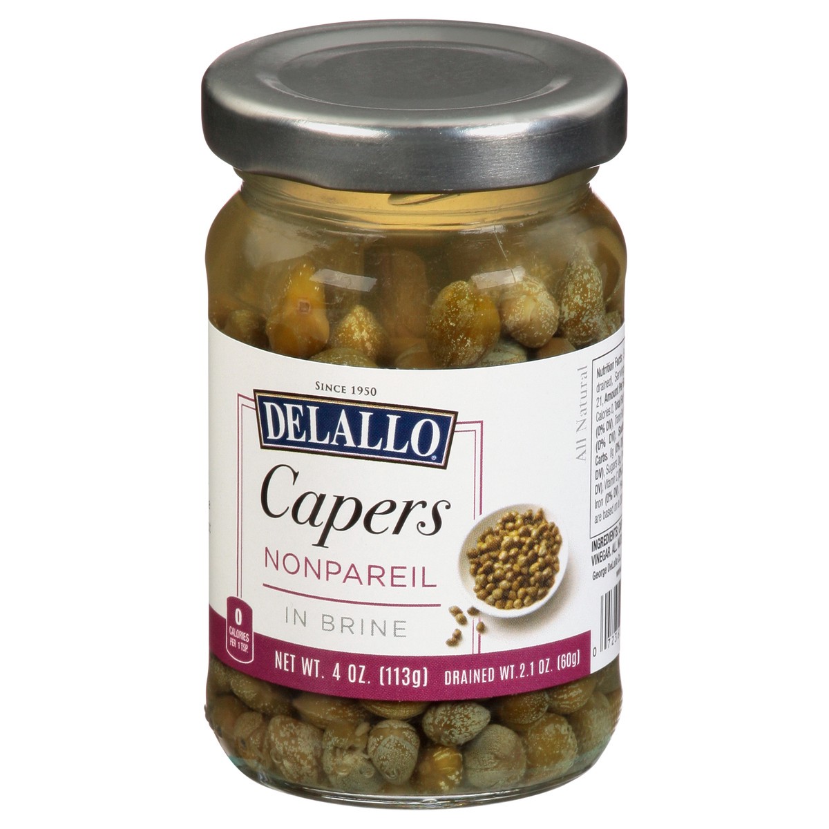 slide 12 of 12, Delallo Non Pareil Capers In Brine-Jar, 4 oz