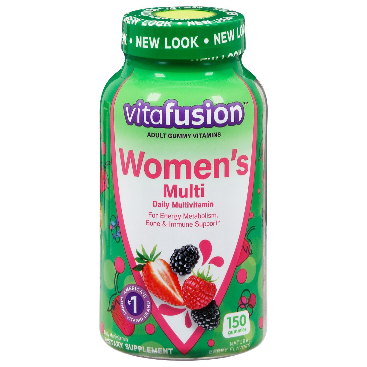 slide 1 of 5, vitafusion Women's Daily Gummy Multivitamin: vitamin C & E, Delicious Berry Flavors, 150ct (75 day supply), from America's number one Gummy Vitamin Brand, 