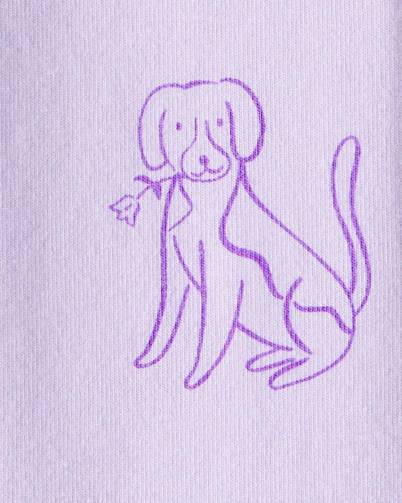 slide 2 of 3, Carter's Carters Toddler Girl Dog Print Flare Pull-On Stretch Leggings - Purple Lavender 2T, 1 ct