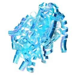 American Greetings Aqua Iridescent Curling Ribbon Gift Bow