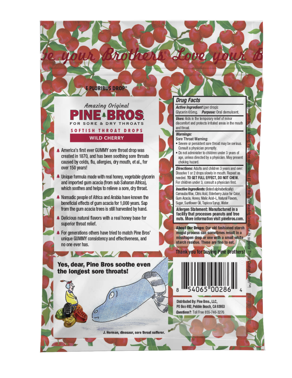 slide 2 of 5, Pine Bros Throat Drops Wild Cherry, 30 ct