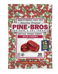 Pine Bros Wild Cherry Softish Throat Relief 30 ct