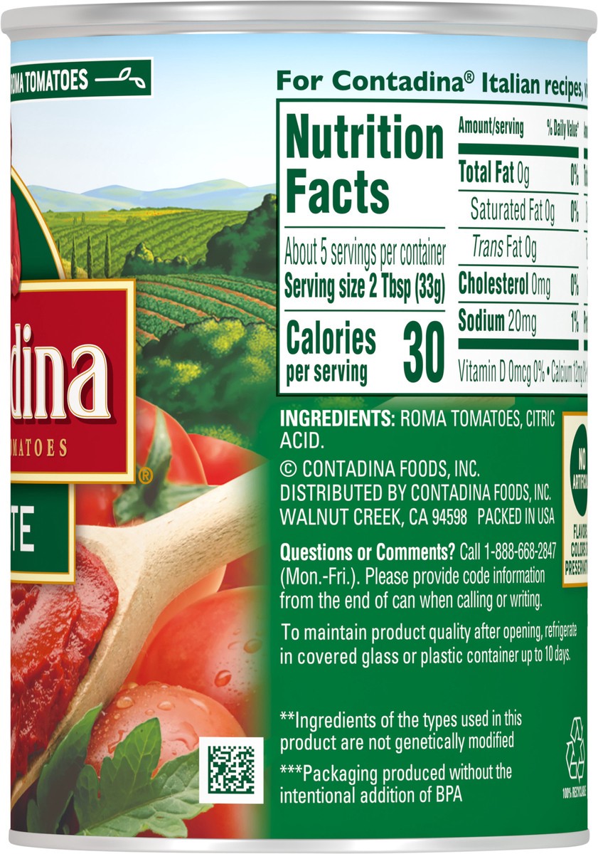 slide 3 of 11, Contadina Tomato Paste 6 oz. Can, 6 oz