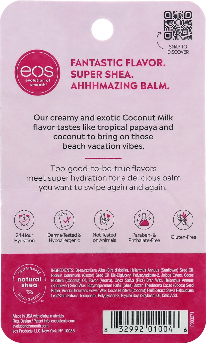 slide 7 of 10, eos Coconut Milk Lip Balm 0.25 oz, 0.25 oz