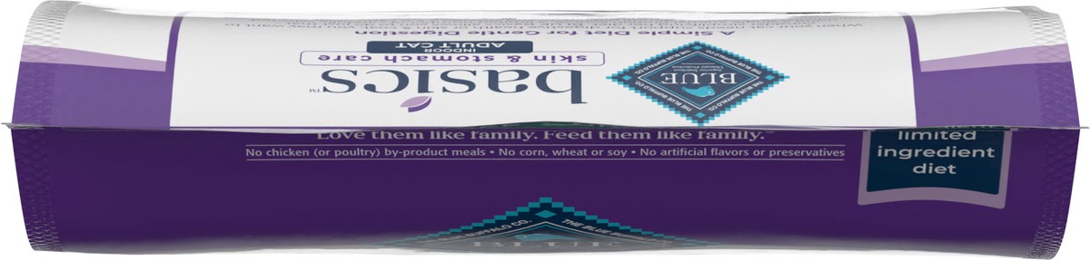 slide 8 of 12, Blue Buffalo Basics Skin & Stomach Care Grain Free, Natural Indoor Adult Dry Cat Food, Turkey & Potato 9.5-lb, 9.5 lb