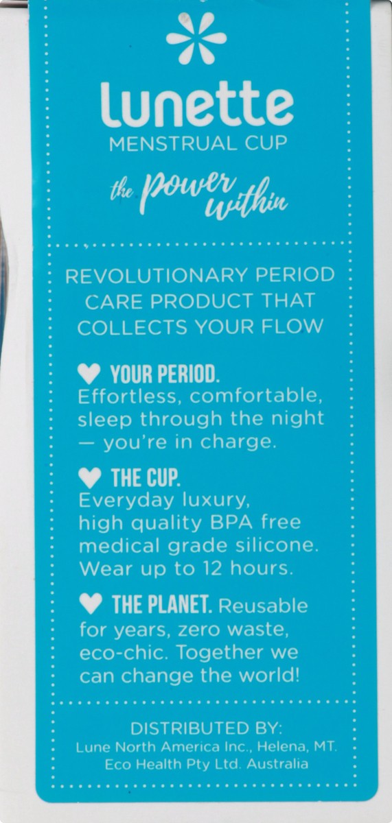 slide 3 of 11, Lunette Violet Reusable Menstrual Cup 1 ea, 1 ct