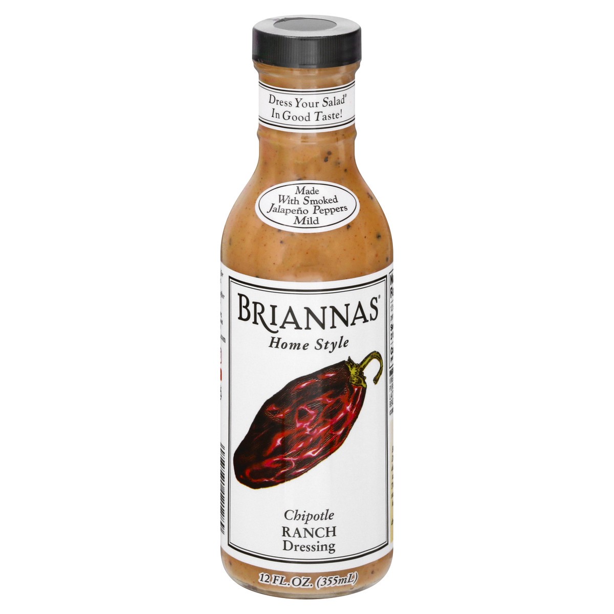 slide 1 of 1, BRIANNAS Home Style Dressing Chipotle Ranch, 12 fl oz