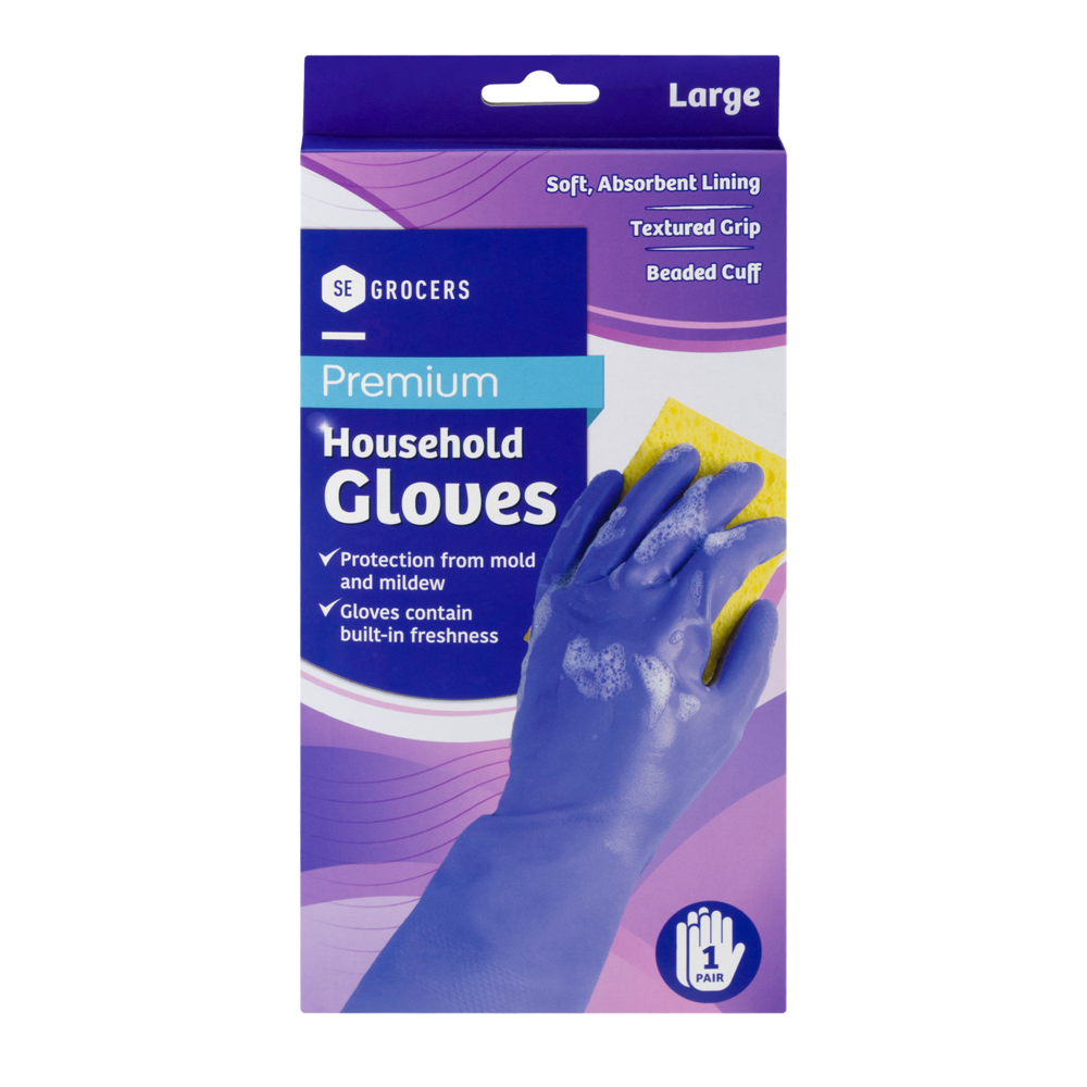 slide 1 of 1, SE Grocers Gloves Premium Large, 1 ct