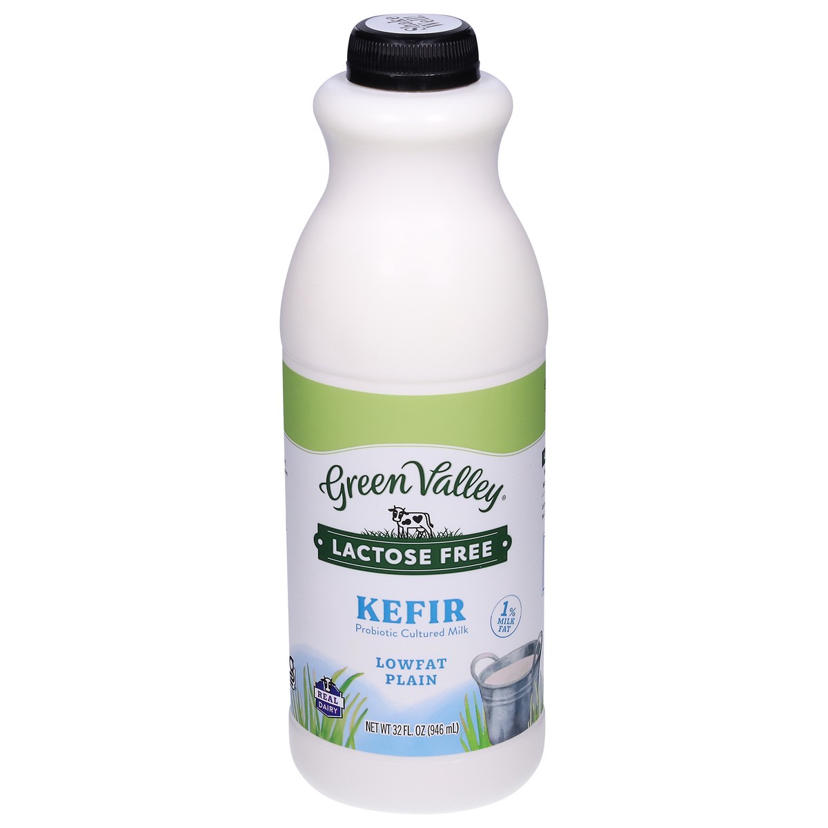 slide 2 of 14, Green Valley Creamery Green Valley Kefir, Lactose Free, Lowfat, Plain, 1% Milkfat, 32 fl oz