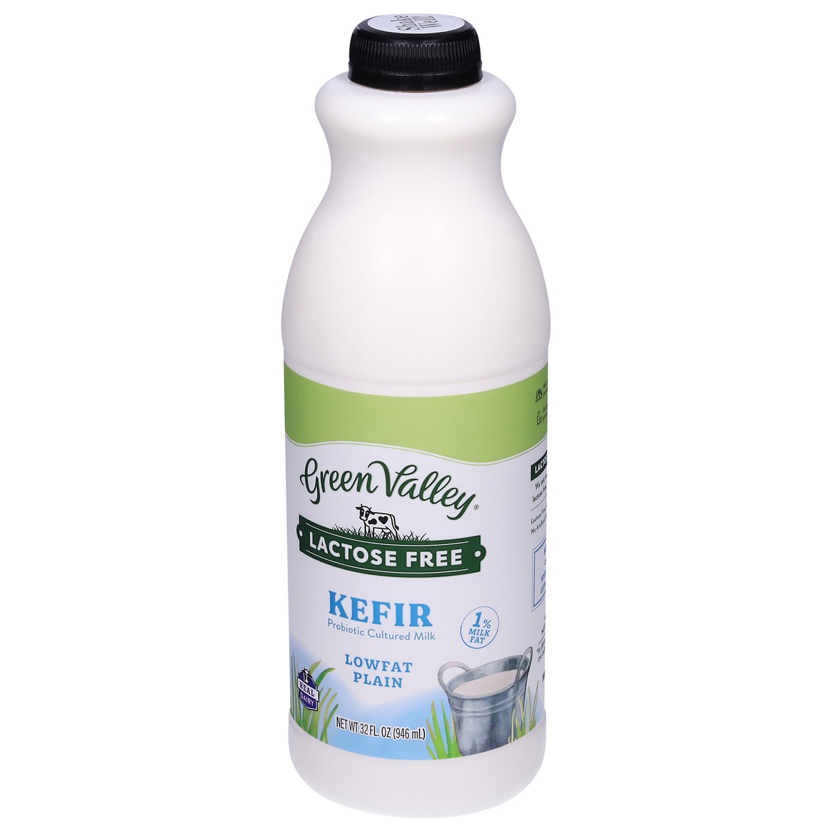 slide 3 of 14, Green Valley Creamery Green Valley Kefir, Lactose Free, Lowfat, Plain, 1% Milkfat, 32 fl oz