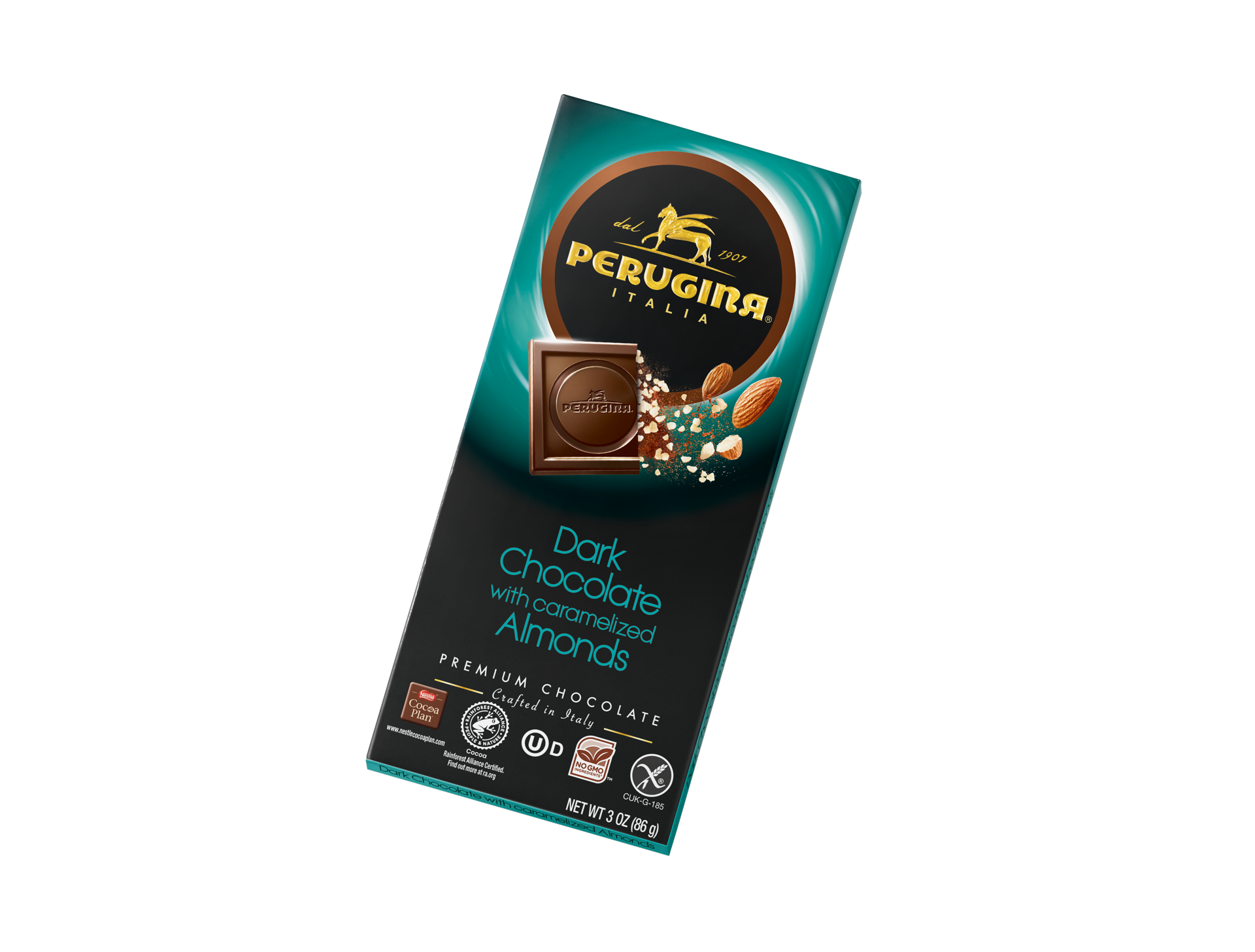 slide 1 of 5, Perugina Dark Chocolate & Almonds Bar, 3 oz