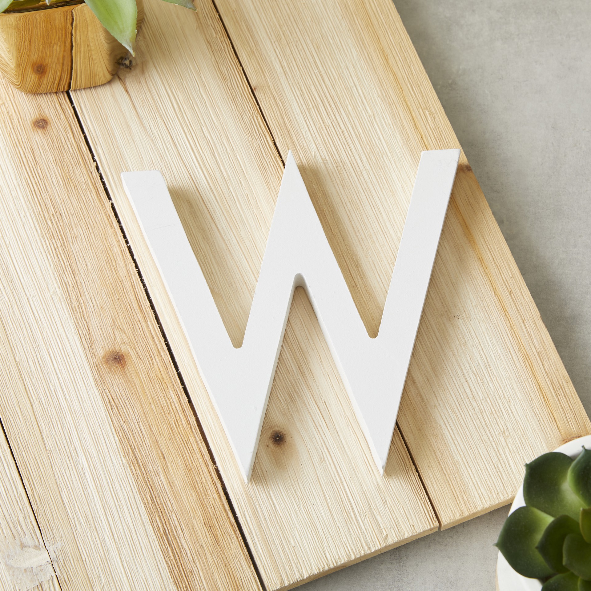 slide 2 of 3, 5.5" White Mdf Letter By Make Market, 5.7 in
